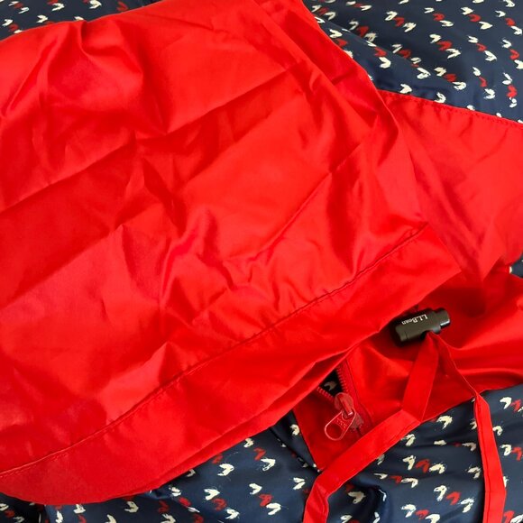 LL Bean Woman's Red Downtek Downfilled Puffy Winter Packable Jacket Sz MXL - Picture 12 of 13